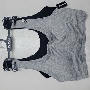 Steve Madden Women's Gray and Black Sports Bras